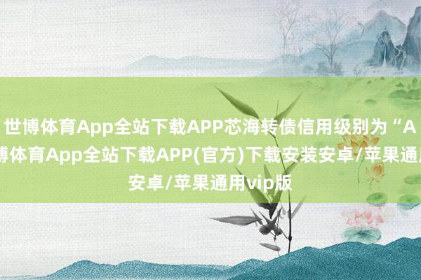 世博体育App全站下载APP芯海转债信用级别为“A+”-世博体育App全站下载APP(官方)下载安装安卓/苹果通用vip版