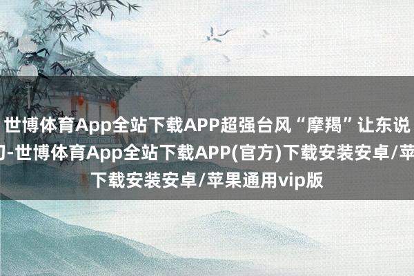 世博体育App全站下载APP超强台风“摩羯”让东说念主印象深切-世博体育App全站下载APP(官方)下载安装安卓/苹果通用vip版