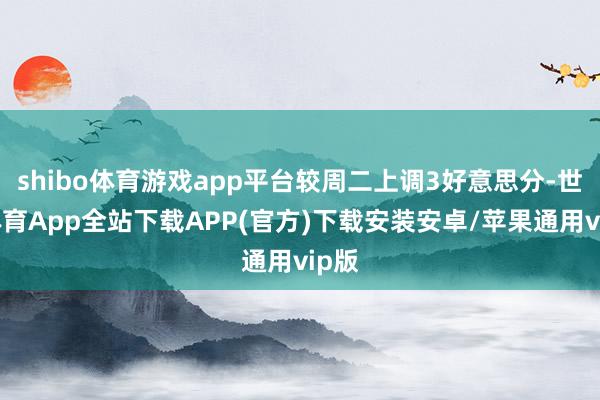 shibo体育游戏app平台较周二上调3好意思分-世博体育App全站下载APP(官方)下载安装安卓/苹果通用vip版