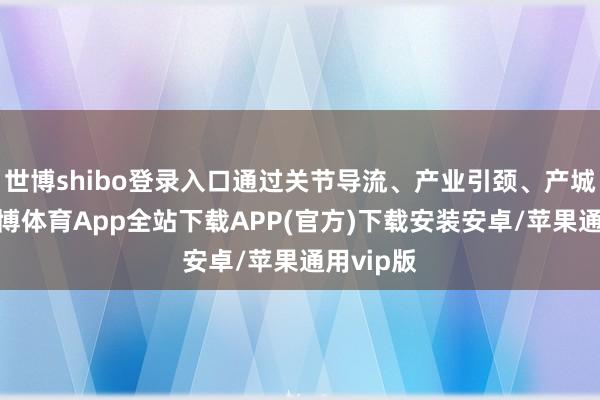 世博shibo登录入口通过关节导流、产业引颈、产城交融-世博体育App全站下载APP(官方)下载安装安卓/苹果通用vip版