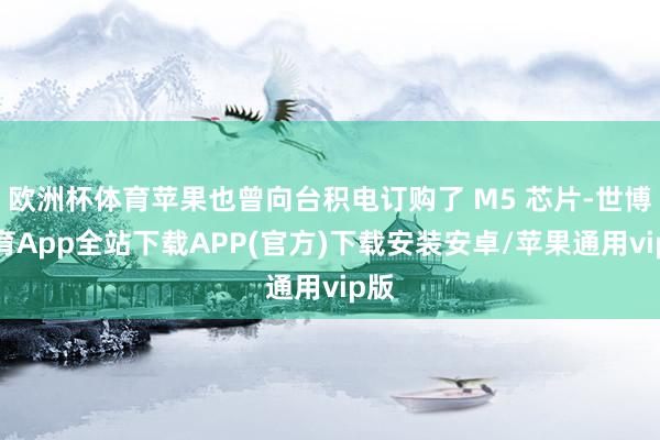 欧洲杯体育苹果也曾向台积电订购了 M5 芯片-世博体育App全站下载APP(官方)下载安装安卓/苹果通用vip版