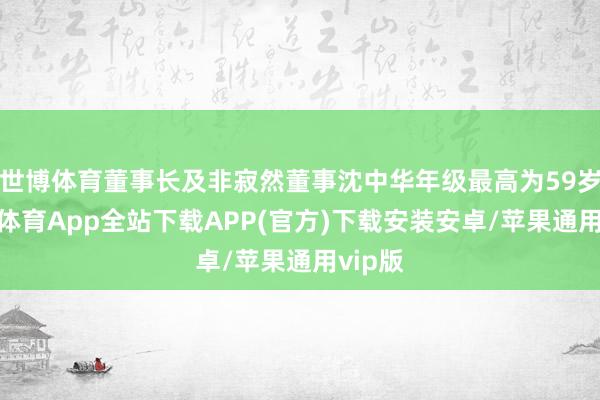 世博体育董事长及非寂然董事沈中华年级最高为59岁-世博体育App全站下载APP(官方)下载安装安卓/苹果通用vip版