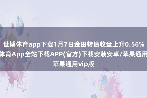 世博体育app下载1月7日金田转债收盘上升0.56%-世博体育App全站下载APP(官方)下载安装安卓/苹果通用vip版