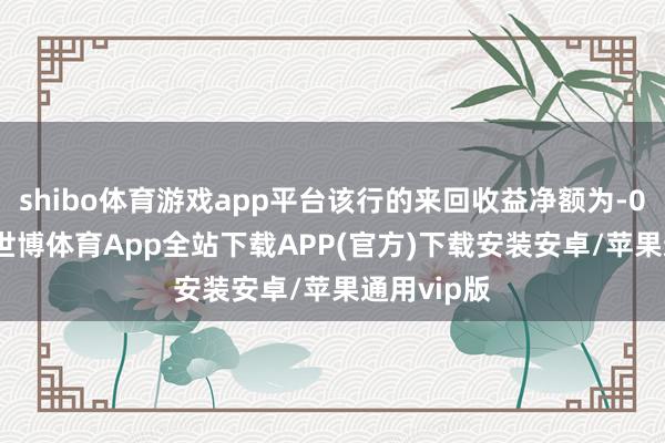 shibo体育游戏app平台该行的来回收益净额为-0.99亿元-世博体育App全站下载APP(官方)下载安装安卓/苹果通用vip版