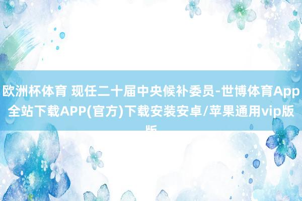 欧洲杯体育 现任二十届中央候补委员-世博体育App全站下载APP(官方)下载安装安卓/苹果通用vip版