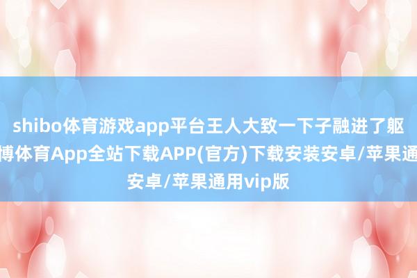 shibo体育游戏app平台王人大致一下子融进了躯壳里-世博体育App全站下载APP(官方)下载安装安卓/苹果通用vip版