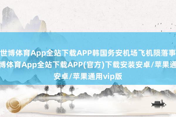 世博体育App全站下载APP韩国务安机场飞机陨落事故中-世博体育App全站下载APP(官方)下载安装安卓/苹果通用vip版