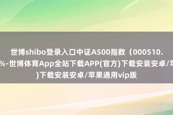 世博shibo登录入口中证A500指数（000510.SH）收跌0.9%-世博体育App全站下载APP(官方)下载安装安卓/苹果通用vip版