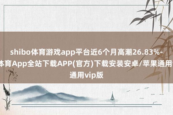 shibo体育游戏app平台近6个月高潮26.83%-世博体育App全站下载APP(官方)下载安装安卓/苹果通用vip版